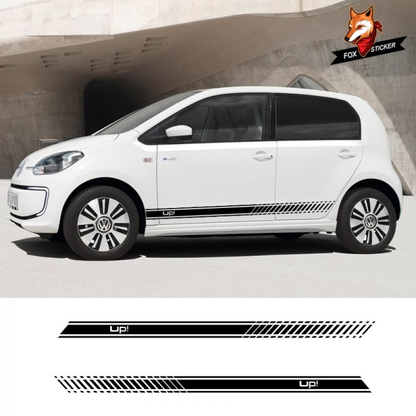 Car Vinyl Car Styling Side Stripes Skirt Sticker Decals Wraps Body Stickers Sport Styling Vinyl Sticker for Volkswagen E UP